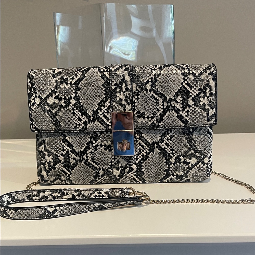 LAST CHANCE on this Madison West Snakeskin Pattern Clutch